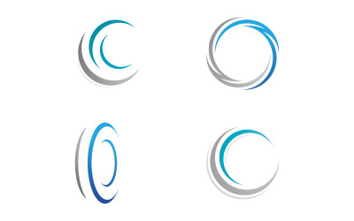 Modèle de logo cercle création d&amp;#39;icône vectorielle V10
