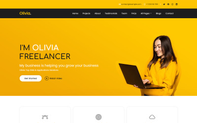 Olivia Freelancer HTML5 Responsive Website Template