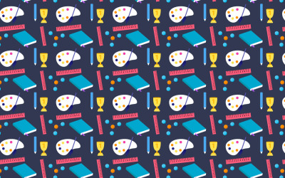 Endless study background pattern vector