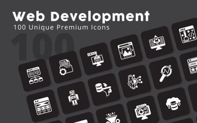 Icone glifi univoche per lo sviluppo Web