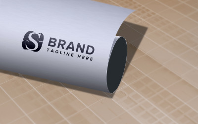 Metallic Paper Black Sign Mockup