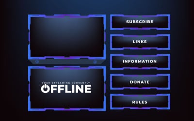 Online gaming screen panel vector design