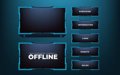Online screen panel border design vector