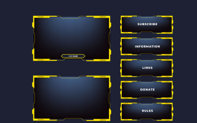 Screen interface frame design vector