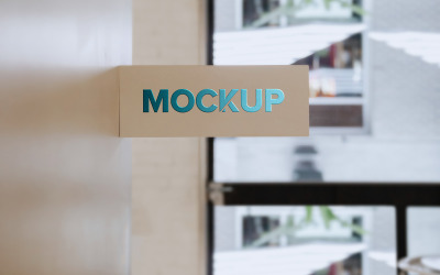 Shop sign mockup template