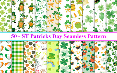 St Patrick&amp;#39;s Day sömlösa mönster, Saint Patrick&amp;#39;s Day sömlösa mönster