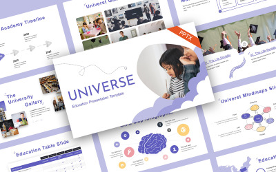 Vesmír kreativní vzdělávání PowerPoint šablony