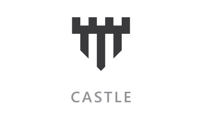 Castillo vector Logo icono Plantilla vector Diseño V2