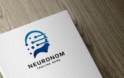 Plantilla de logotipo de inteligencia de neuronas humanas