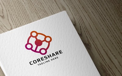 Plantilla de logotipo del sistema Core Share