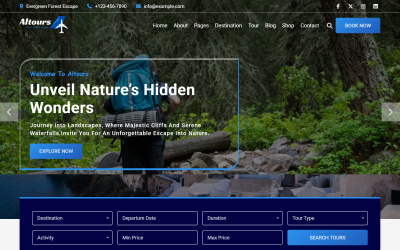 Altours - šablona webu HTML5 cestovní kanceláře
