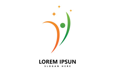 başarılı insanlar Logo yıldız vektör şablonu V6&amp;#39;ya uzanıyor