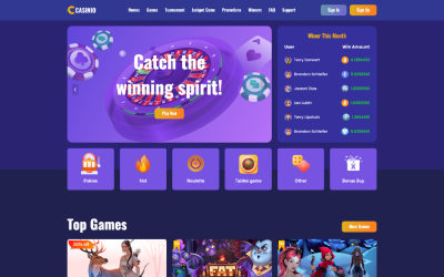 Casinio -Plantilla HTML de casino en línea