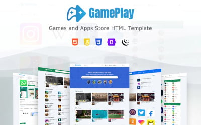 Video Games Website Template with Dark Background and Big Footer - MotoCMS