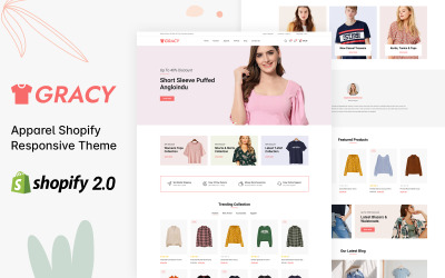 Gracy - Loja de roupas da moda Shopify 2.0 Tema responsivo