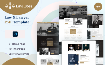 Lawboss Law &amp;amp; Lawyer PSD 模板
