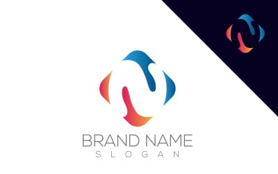 Logotipo N | Diseño de logotipo de letra N premium