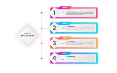 Modello di progettazione infografica aziendale di presentazione Vector