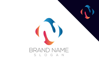 N Logotyp | Premium bokstaven N logotypdesign
