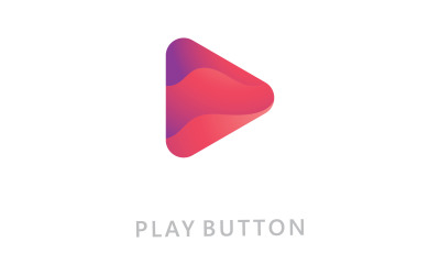 Play vector logo icon. Video icon design template. Music player V7