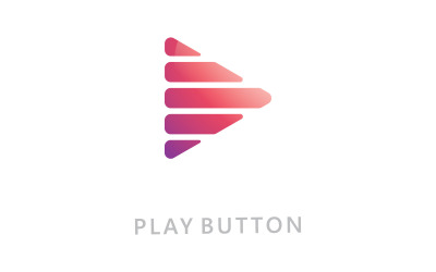 Play vector logo icon. Video icon design template. Music player V8