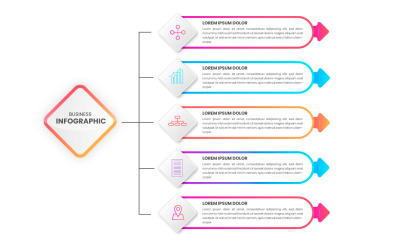 Vector presentation business infographic steg designmall idé