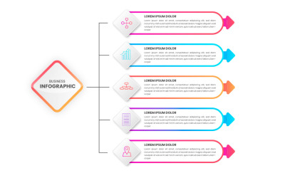 Vector presentation business infographic step design template idea
