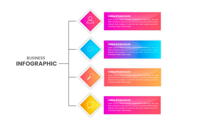 Vektor-Präsentation Business Infografik Step Design-Vorlage