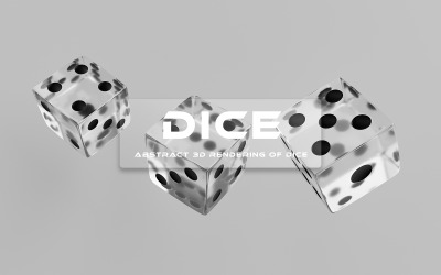 3D Dice абстрактним фоном
