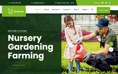 Gatree – шаблон Joomla 4 і 5 для садівництва та озеленення