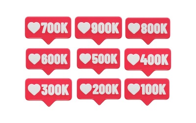 Love React Vector Illustration Rendu 3D Élément Transparent