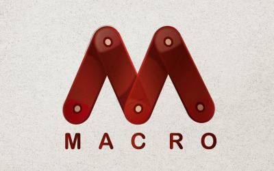 MAKRO M Harfi Logo ŞABLONU