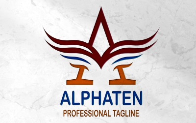 Modelo de logotipo de carta Alphapen A