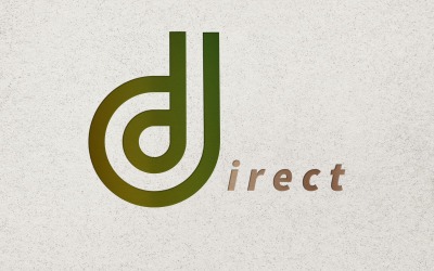 Modelo de logotipo digital direto