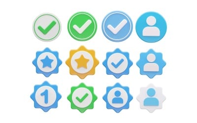 Перевірений вектор значок 3d-рендерінг елемент ілюстрації