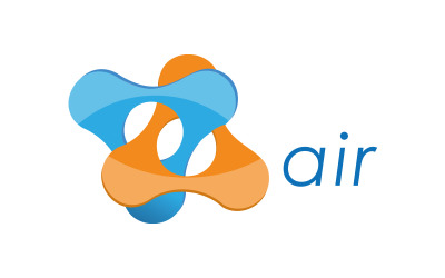 Plantilla de logotipo digital de aire