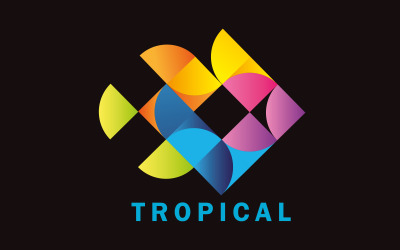 Tropikal Pro Logo Şablonu