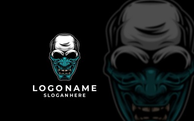 Conception de logo graphique de masque de crâne