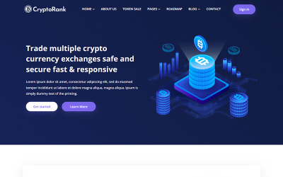 CryptoRank - HTML5-mall för ICO, Bitcoin och kryptovaluta