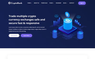 CryptoRank - ICO、比特币和加密货币 HTML5 模板
