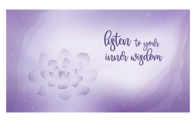 Фиолетовый фон Вдохновляющее послание внутренней мудрости