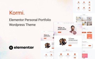 Kormi - Persoonlijk portfolio Eén pagina WordPress-thema