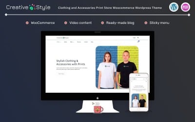 Kreatywny styl — sklep z odzieżą i akcesoriami Drukarnia Woocommerce Motyw Wordpress
