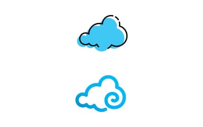 Nube abstracta logotipo icono vector plantilla diseño V13