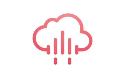 Nube abstracta logotipo icono vector plantilla diseño V6