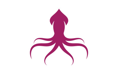 Squid logo icon   vintage vector illustration design V3