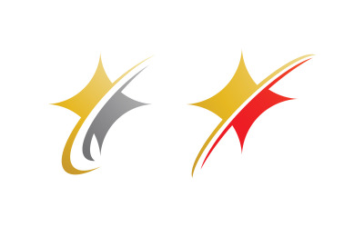 yıldız logo simgesi, vektör şablon tasarımı V2