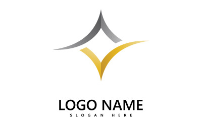 yıldız logo simgesi, vektör şablon tasarımı V3