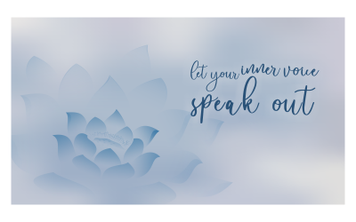 Background in Blue Color Scheme with Inspirational Quote of Inner Voice