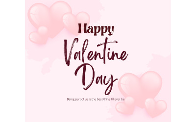 Bannière de médias sociaux Premium Happy Valentine&amp;#39;s Day